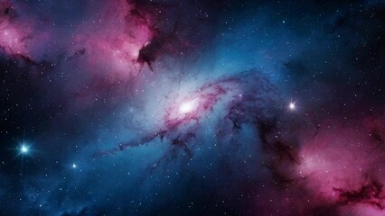 Wall Mural - Nebula in space with stars, created with some elements made with generative AI