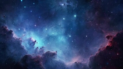 Wall Mural - Nebula in space with stars, created with some elements made with generative AI