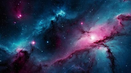 Wall Mural - Nebula in space with stars, created with some elements made with generative AI