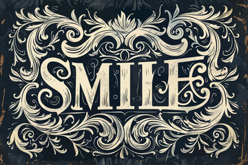 Sticker - Smile Lettering Victorian Style