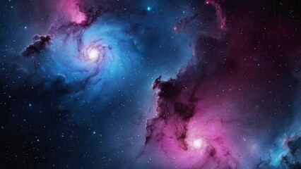 Wall Mural - Space galaxy with nebula and stars, created with some elements made with generative AI