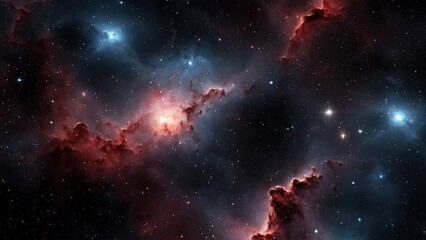 Wall Mural - Nebula in space with stars, created with some elements made with generative AI