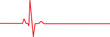 heart beat on ecg vector. Red heartbeat line icon. vector illustration.