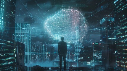 Digital transformation technology strategy, IoT, internet of things. transformation of ideas and the adoption of technology in business in the digital age,