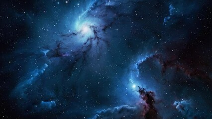 Wall Mural - Galaxy in space with nebula and stars, created with some elements made with generative AI