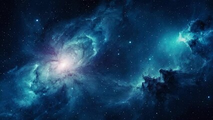 Wall Mural - Galaxy in space with nebula and stars, created with some elements made with generative AI