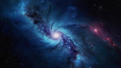 Wall Mural - Galaxy in space with nebula and stars, created with some elements made with generative AI