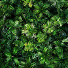  banner with a realistic, high-definition pattern of tropical leaves, including detailed views of monstera and palm leaves