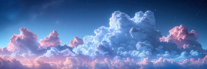 Bright Blue Cloudscape Nature Picture Back, Background Banner HD