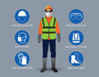 © ppdesign - safety equipment, construction concept,Vector illustration