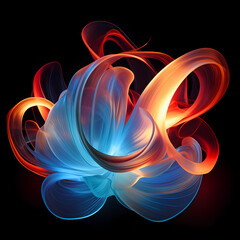 Poster - Abstract patterns created with light painting.