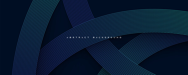 Wall Mural - Abstract blue lines geometric background. Diagonal modern shape texture design vector.