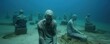 The Underwater Sculpture Park a silent audience of fish amongst the art a gallery where nature curates the exhibit