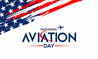 Wall Mural - national aviation day August 19	, vektor  background