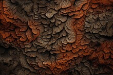 Abstract Carved Wood Background.