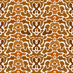 Wall Mural - blot shape abstract seamless pattern of naive shapes. vector illustration isolated on white backgrou