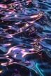 Fondo abstracto, textura de liquido negro, agua que refleja luces iridiscentes. Atractivo fondo de pantalla