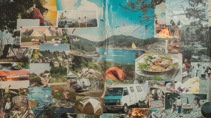 Canvas Print -  summer holidays camping