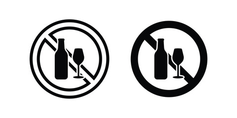 Wall Mural - No Drinks icon. sign for mobile concept and web design. vector illustration