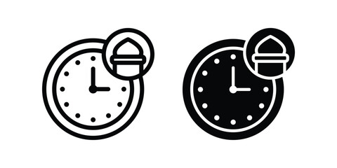 Time icon. call to prayer sign for mobile concept and web design. vector illustration