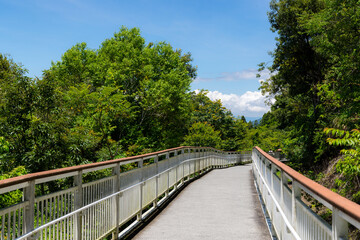 Sticker - The Skywalk in Cingjing farm in Nantou of Taiwan