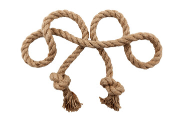 Wall Mural - Jute. Twisted linen rope on a white background. Rope