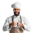 © talkative.studio - Photo of a chef smiling on transparent background