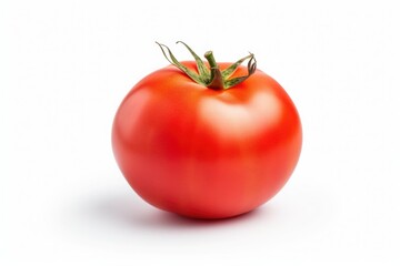 Wall Mural - Fresh tomato on white background