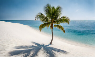 Sticker - Tranquil Azure Ocean Beach Scene