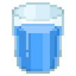 Pixel illustration of a cup of water