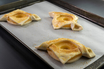 Wall Mural - Puff Pastry Pineapple tarts. Pastry. food concept. diet