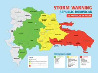  Eye-catching design for storm alert in the Dominican Republic