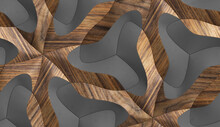 3d Wood And Gray Cloth Solid Tiles With High Quality Seamless Realistic Texture