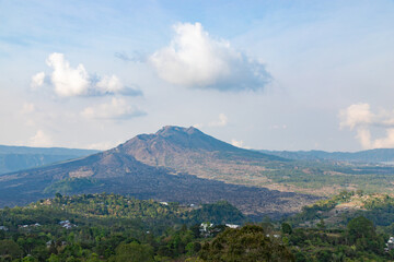 Wall Mural - Landscape of Batur volcano on Bali island, Indonesia