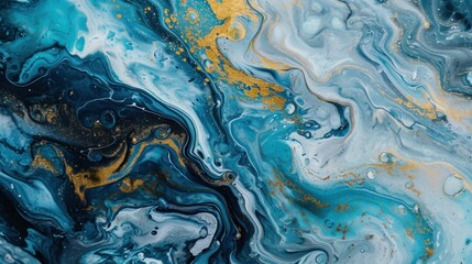 a blue and gold liquid