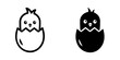 Chick icon. sign for mobile concept and web design. vector illustration