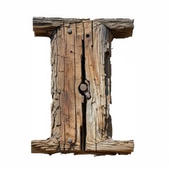 Wall Mural - a wooden letter with a bolt in it