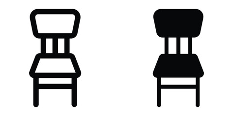 Wall Mural - Chair icon. flat illustration of vector icon