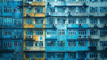 Concrete Blocks Of Modern Hi Raising Residential Apartments In China, Property Market And Overpopulation Concept