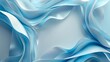 Abstract Ribbons Wallpaper - Modern Blue Design with Wavy Layers Generative AI