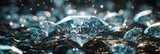 Fototapeta  - Close-up view of a central diamond encircled by smaller diamonds in a sparkling display