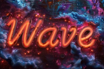 Wall Mural - Vaporwave Galaxy: Colorful Space Wave Generative AI
