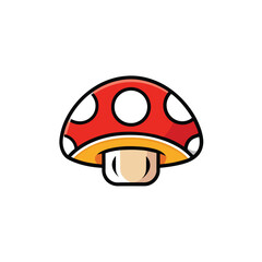 Sticker - mushroom logo vector illustration