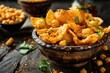 Fuchka or Puchka, Popular Street Food in Bangladesh, Consisting of Hollow, Crispy Shells Filled
