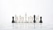 Chess pieces as strategy and victory in life.