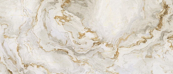 Wall Mural - White marble pattern with gold inclusions