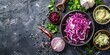 fresh pickled cabbage with ingredients