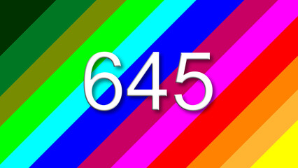 645 colorful rainbow background year number