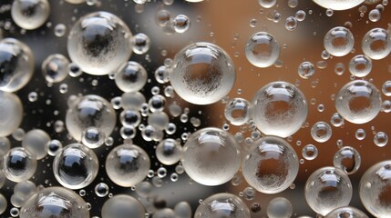 bubbles in water on a surface