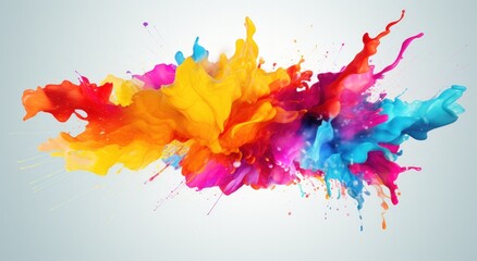 Wall Mural - a colorful paint splashing out of a cloud